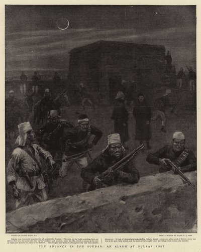 The Advance in the Soudan, an Alarm at Gulbab Post by Frank Dadd